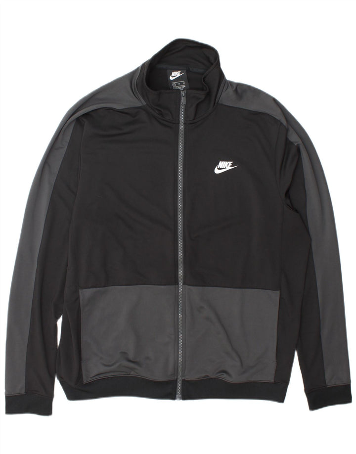 Nike Mens Tracksuit Top Jacket XL Preto Colorblock Poliéster