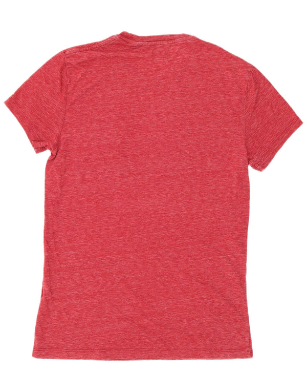 Camiseta masculina Jack Wills top pequeno algodão vermelho
