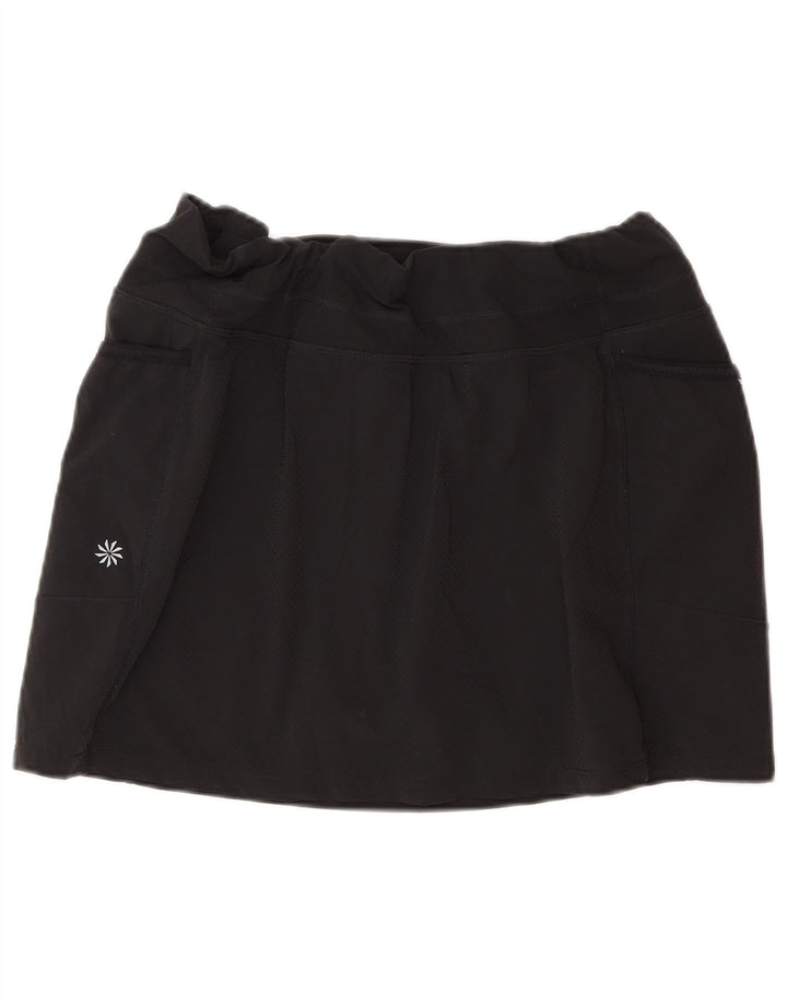 Saia de tênis feminina ATHLETA UK 14 poliéster preto médio