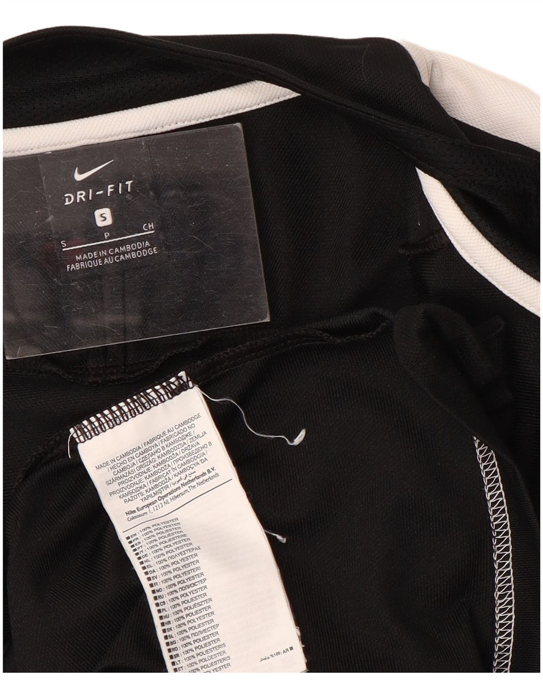 Nike Mens Treino Top Jacket Pequeno Preto Colorblock Poliéster Esportes