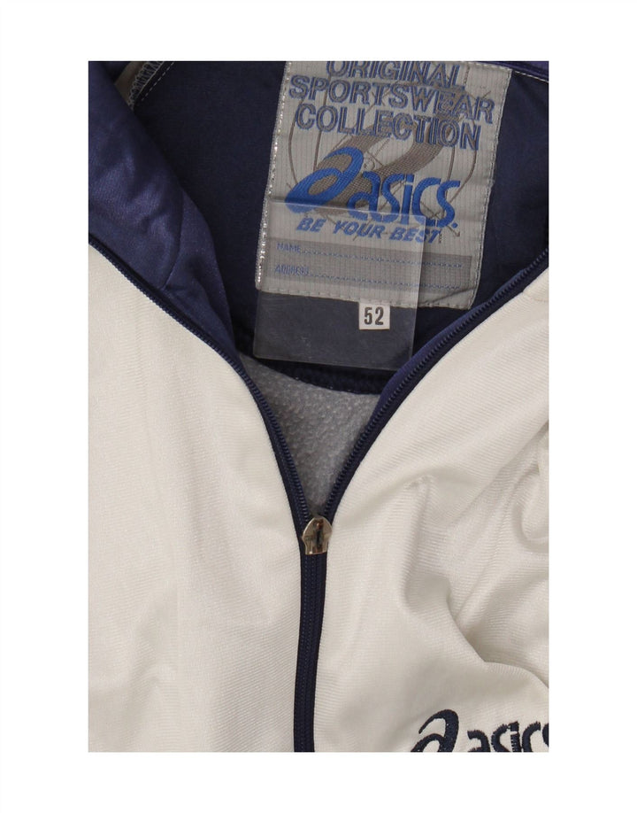 Asics Mens Graphic Tracksuit Top Jacket IT 52 Grande bloco colorido azul marinho