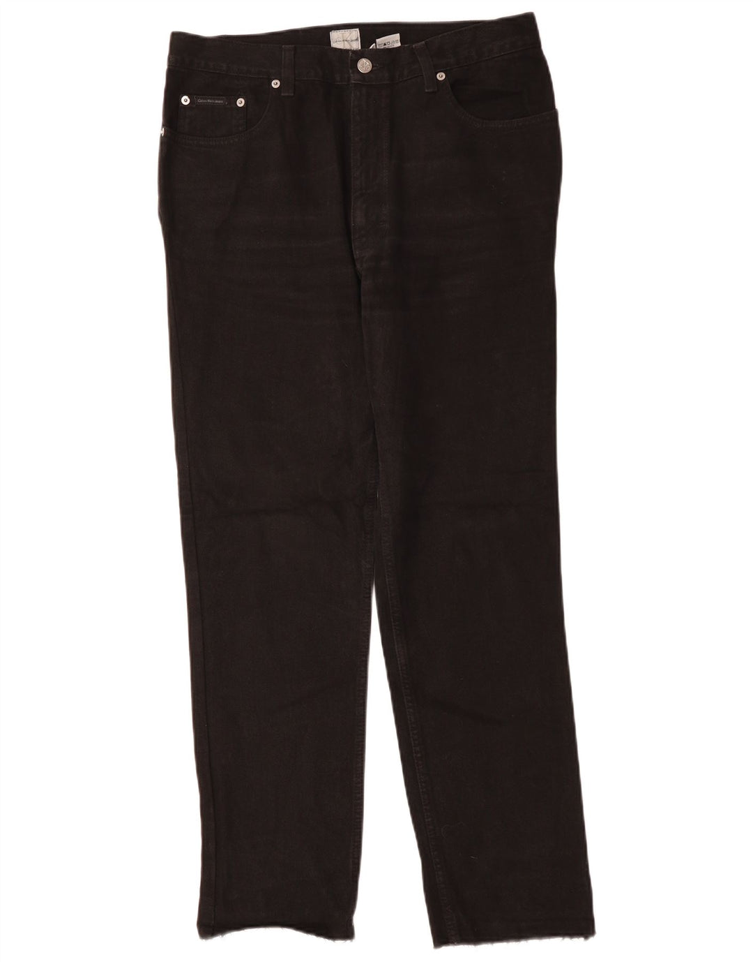 CALVIN KLEIN Calça jeans reta masculina W32 L30 algodão preto