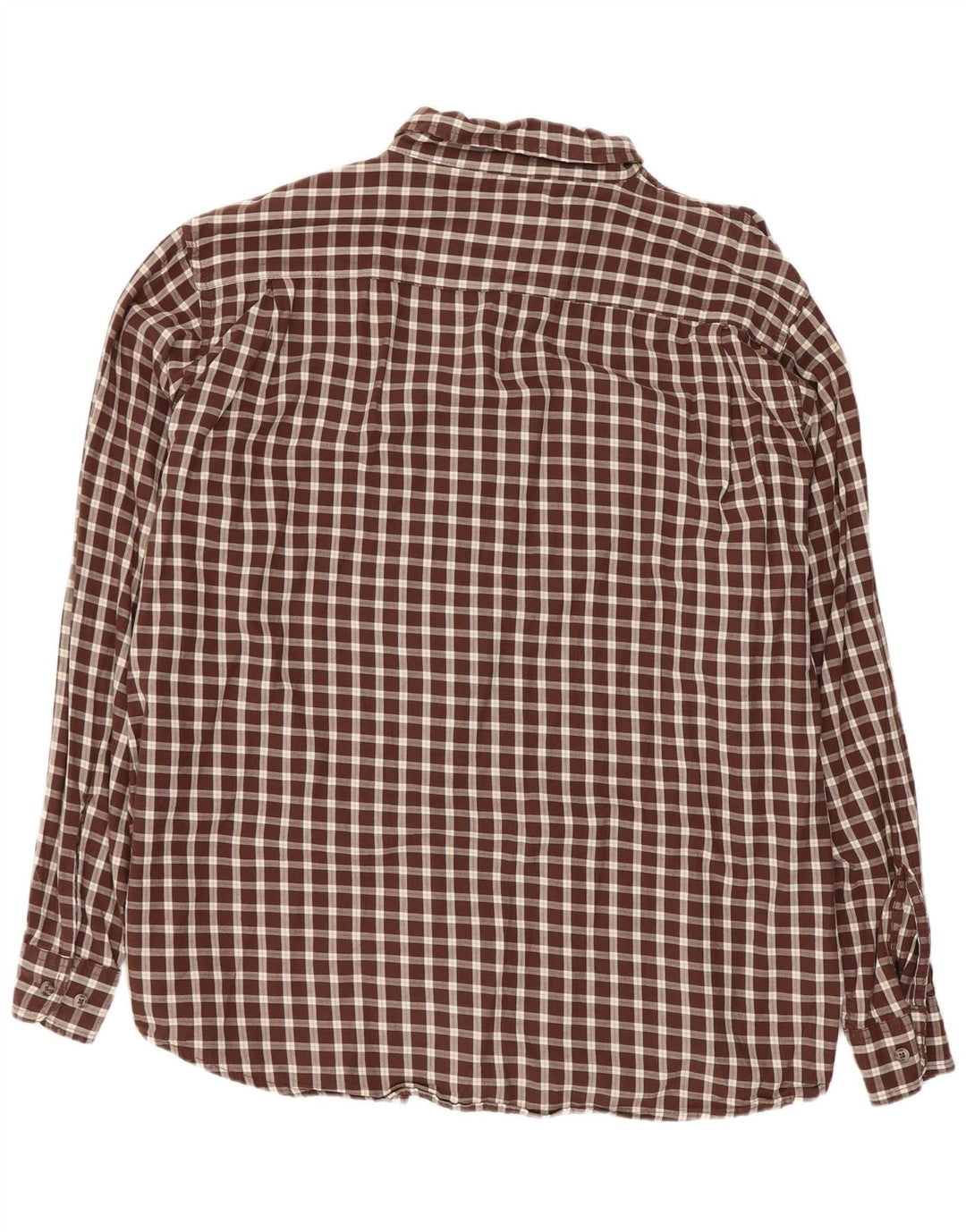 Camisa masculina de flanela Wrangler XL marrom xadrez algodão
