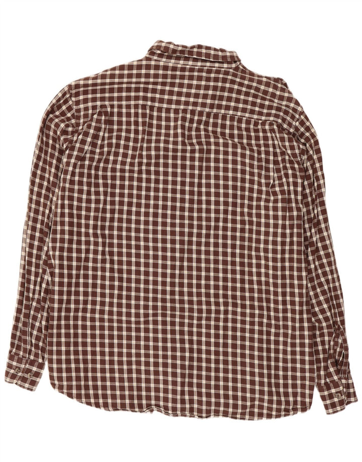 Camisa masculina de flanela Wrangler XL marrom xadrez algodão