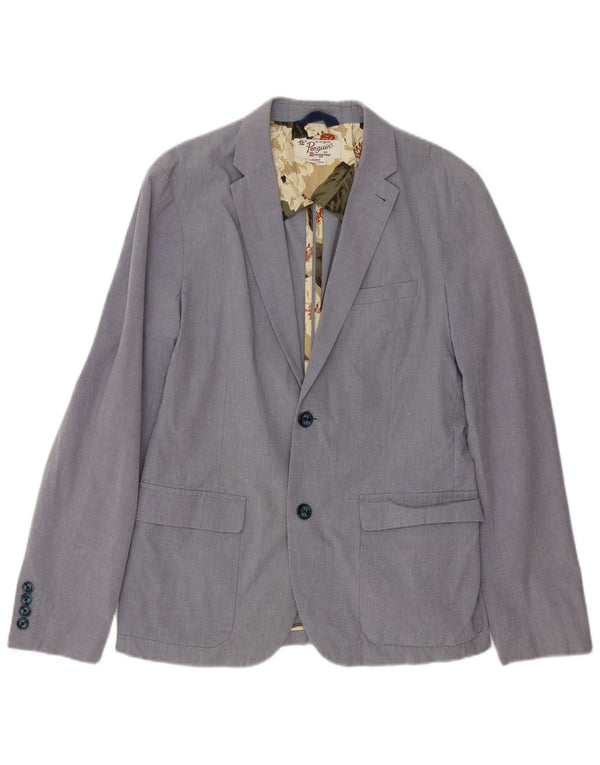 Penguin Mens 2 Button Blazer Jacket UK 36 Small Blue Cotton