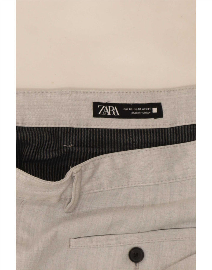 Zara Mens Slim Chino Calças EU 40 Médio W31 L28 Cinza