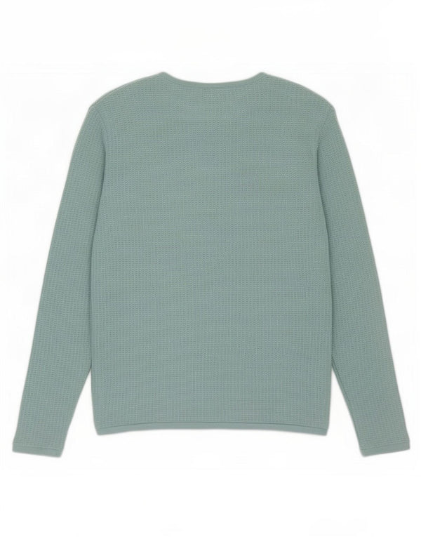 Zara Suéter masculino com gola redonda XL turquesa