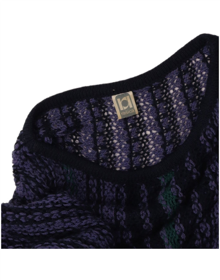 Suéter feminino RASICA com gola canoa e listrado roxo médio UK 14