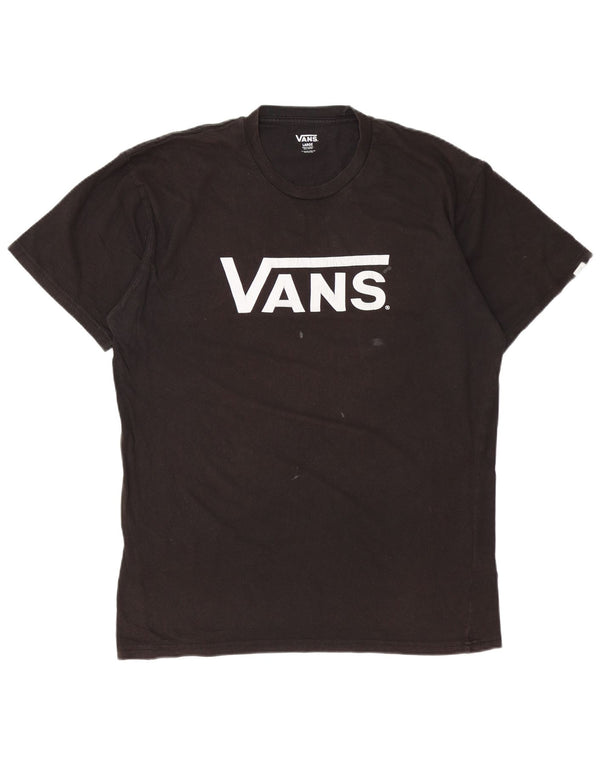 Camiseta Vans masculina gráfica grande algodão preto