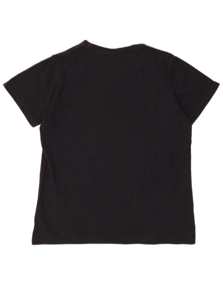 ADIDAS Mens Graphic T-Shirt Top Médio Algodão Preto