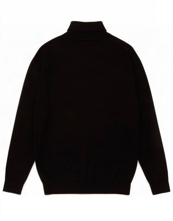 Zara Mens Roll Neck Jumper Sweater Large Black