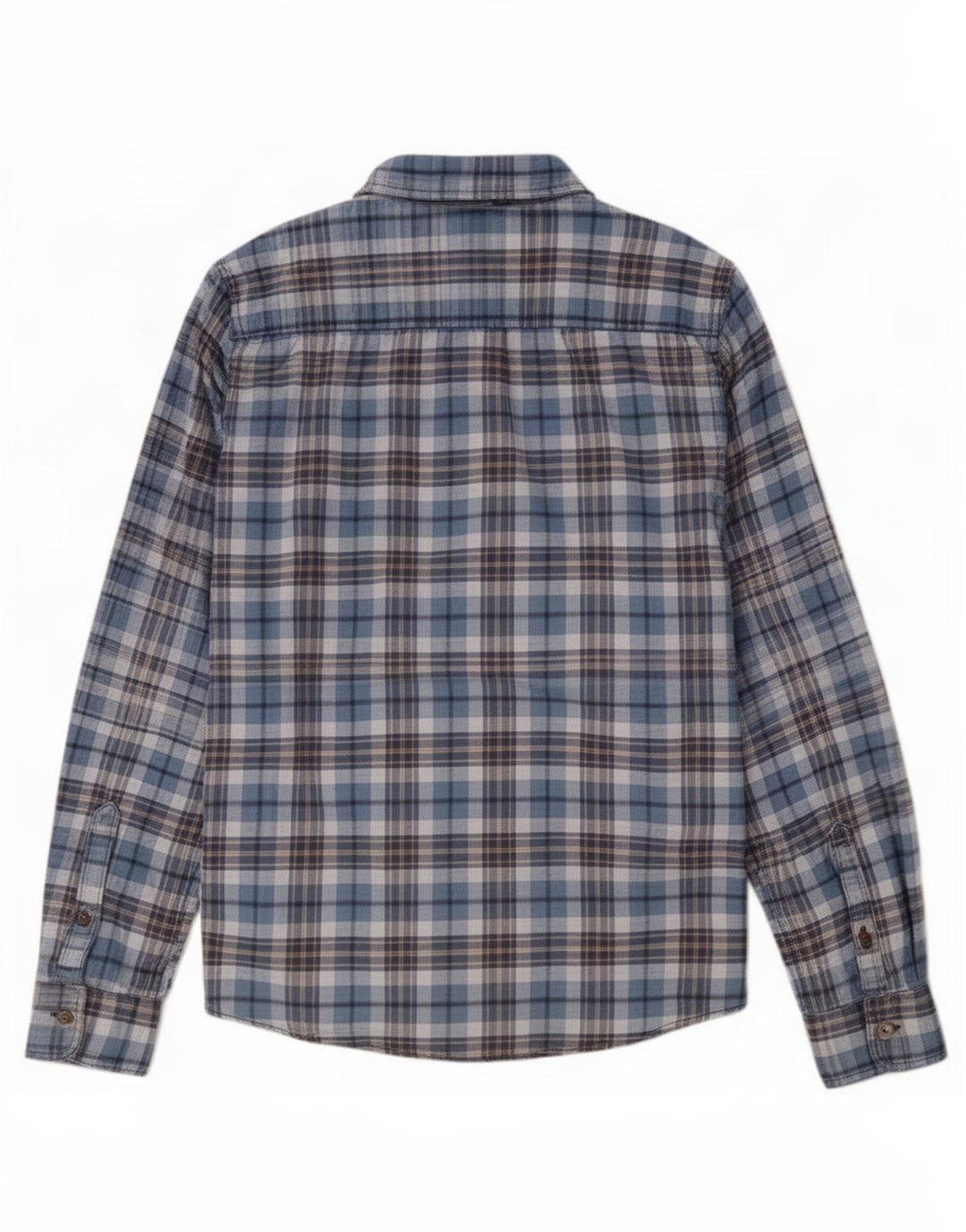 Camisa masculina Fat Face de algodão xadrez azul médio