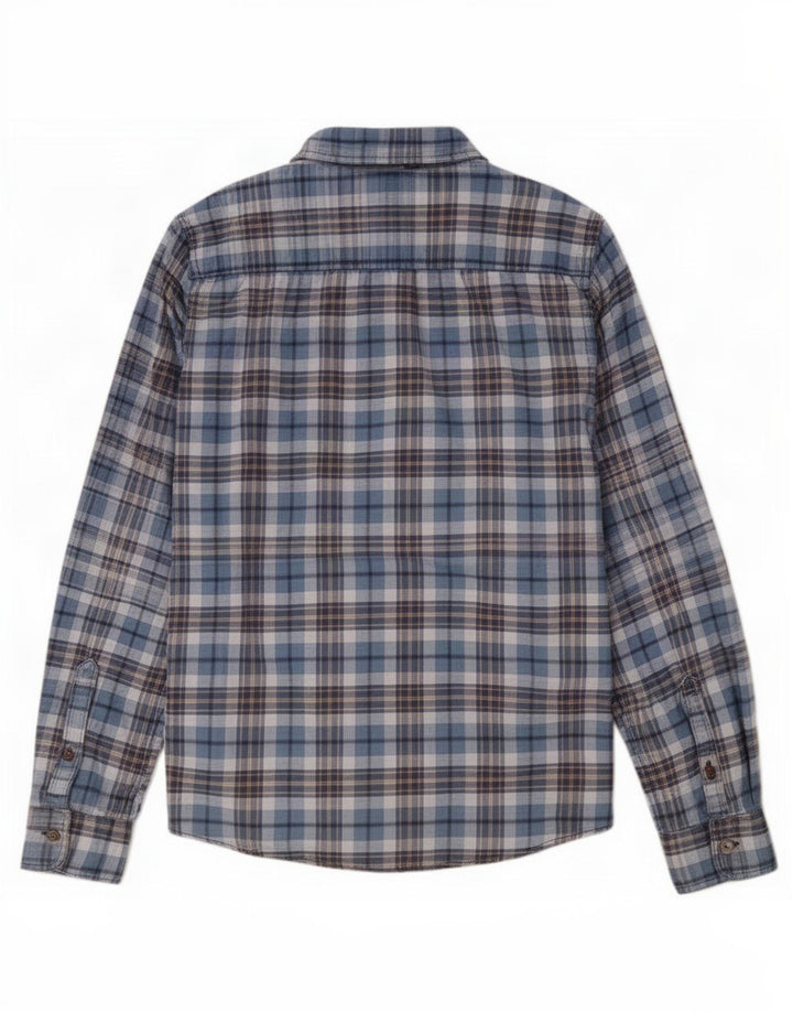 Camisa masculina Fat Face de algodão xadrez azul médio