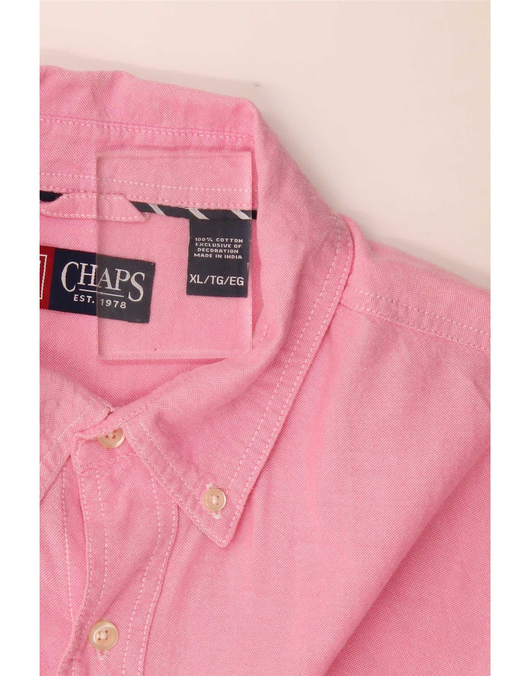 Camisa masculina Chaps XL algodão rosa