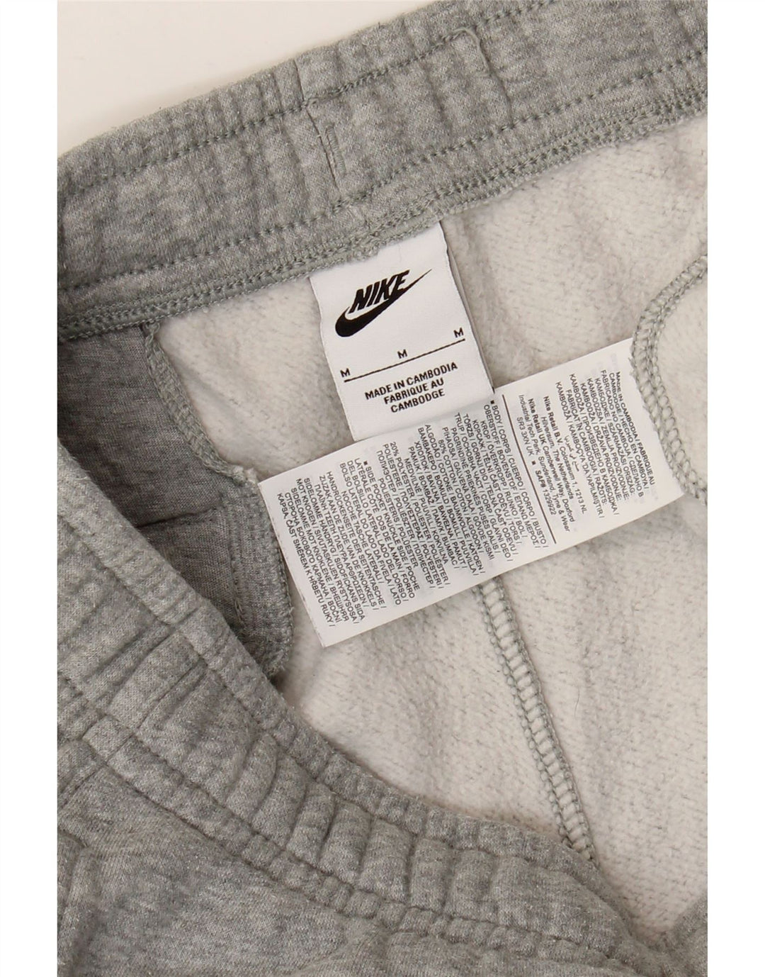 Calça de treino masculina NIKE Joggers cinza médio algodão manchado