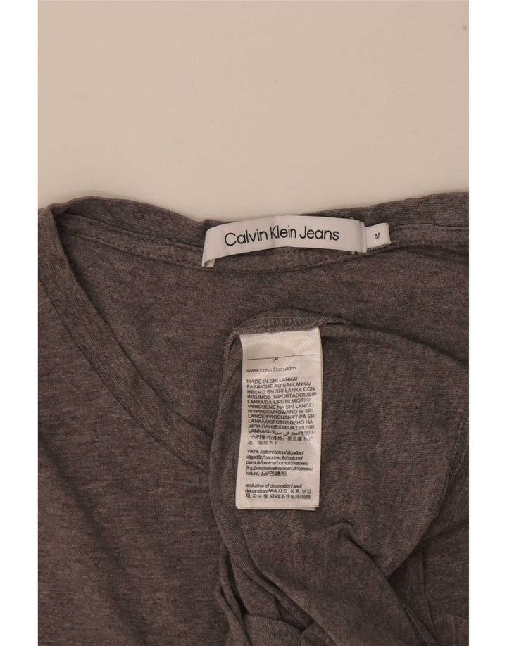 Calvin Klein Jeans Camiseta masculina gráfica Top cinza médio