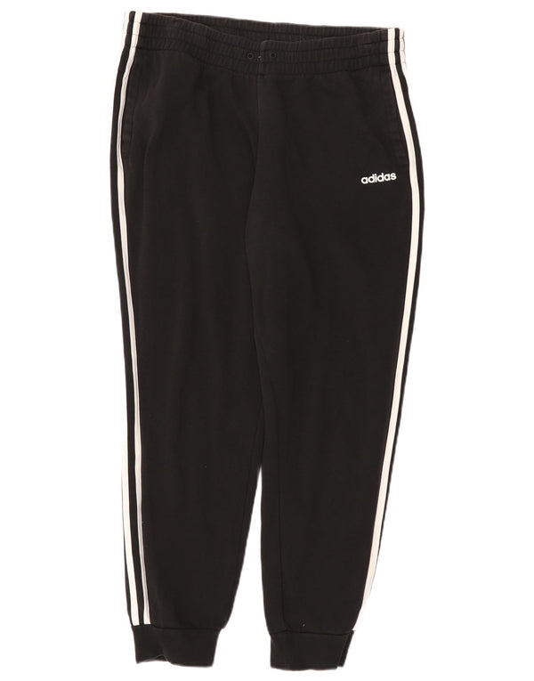 Adidas Womens Tracksuit Calças Joggers UK 16 Grande Algodão Preto
