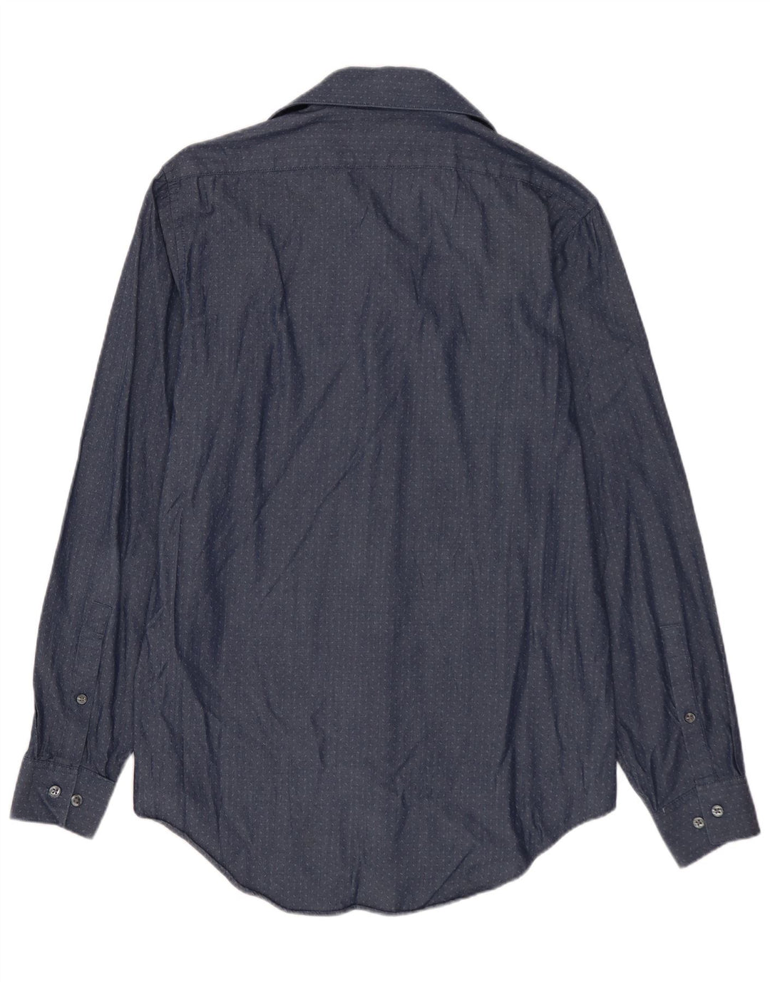 Camisa masculina CALVIN KLEIN Slim Fit média azul marinho manchada