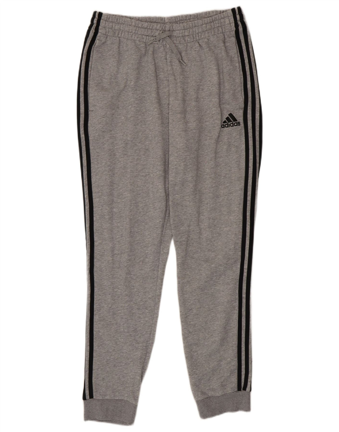 Calças de treino masculinas Adidas Joggers grandes de algodão cinza