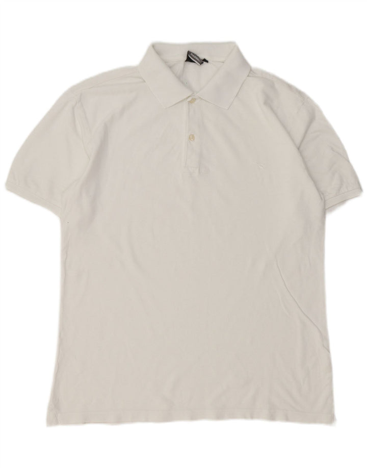 Camisa polo masculina Diadora grande algodão branco