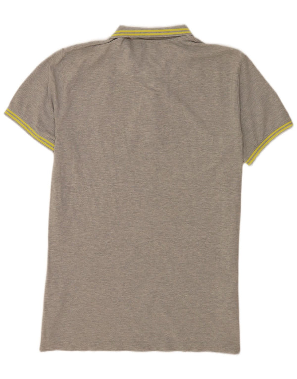 Camisa polo masculina Diesel XL algodão listrado cinza