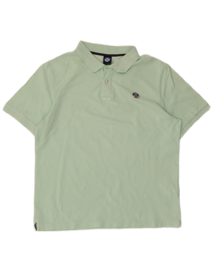Camisa polo masculina North Sails algodão verde médio