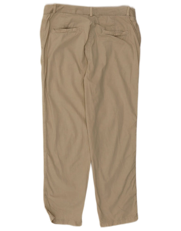 Calça chino reta feminina Marks & Spencer Reino Unido 12 médio W30 L26 bege