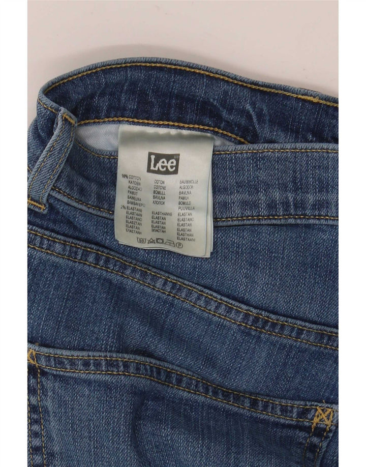 Lee Womens Brooklyn Straight Jeans W33 L34 Azul Algodão