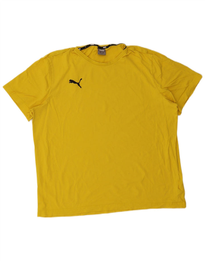 Camiseta masculina Puma Top 2XL algodão amarelo