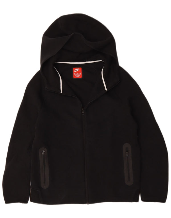 Suéter Nike Boys Zip com capuz 13-14 anos XL preto algodão