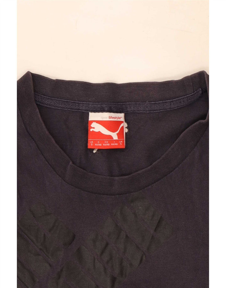 Puma Camiseta Masculina Graphic Top Pequeno Azul Marinho