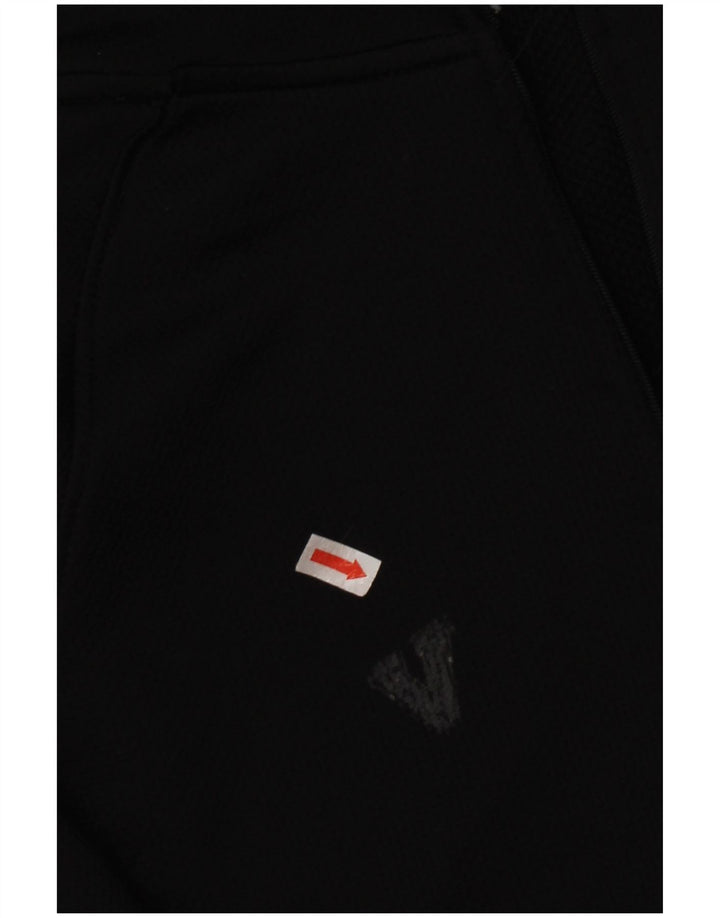 Russell Athletic Mens Zip Neck Top Manga Longa Médio Poliéster Preto