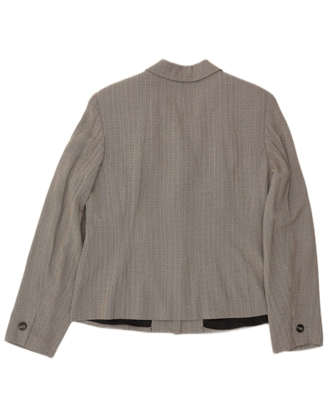 Talbots feminino com 2 botões e 2 peças conjunto Reino Unido 16 grande W34 L30 espinha de peixe cinza