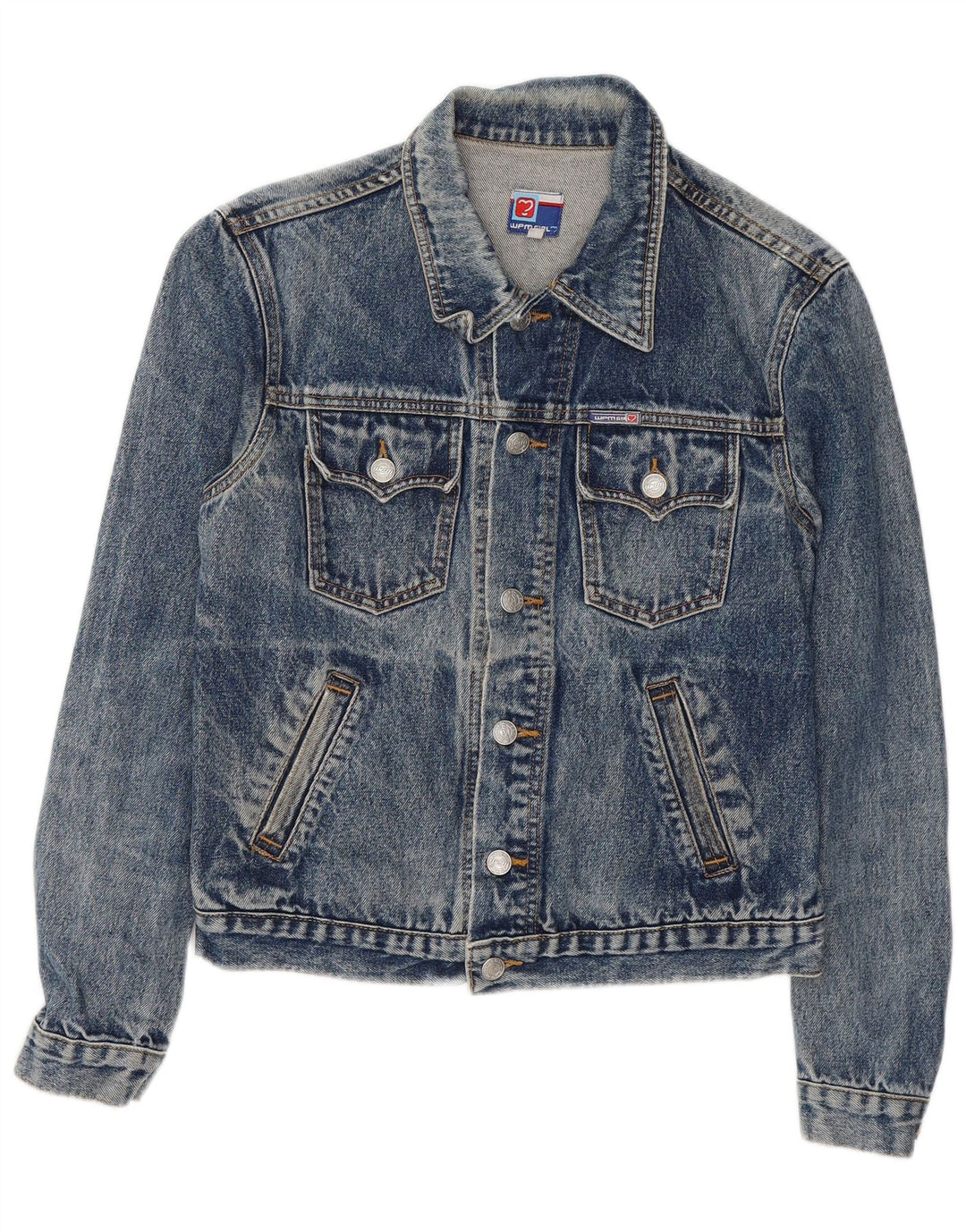 Jaqueta jeans feminina WPM 11-12 anos azul
