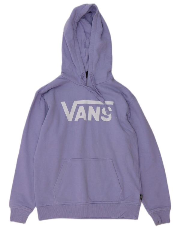 VANS feminino oversized gráfico moletom com capuz UK 6 XS roxo algodão