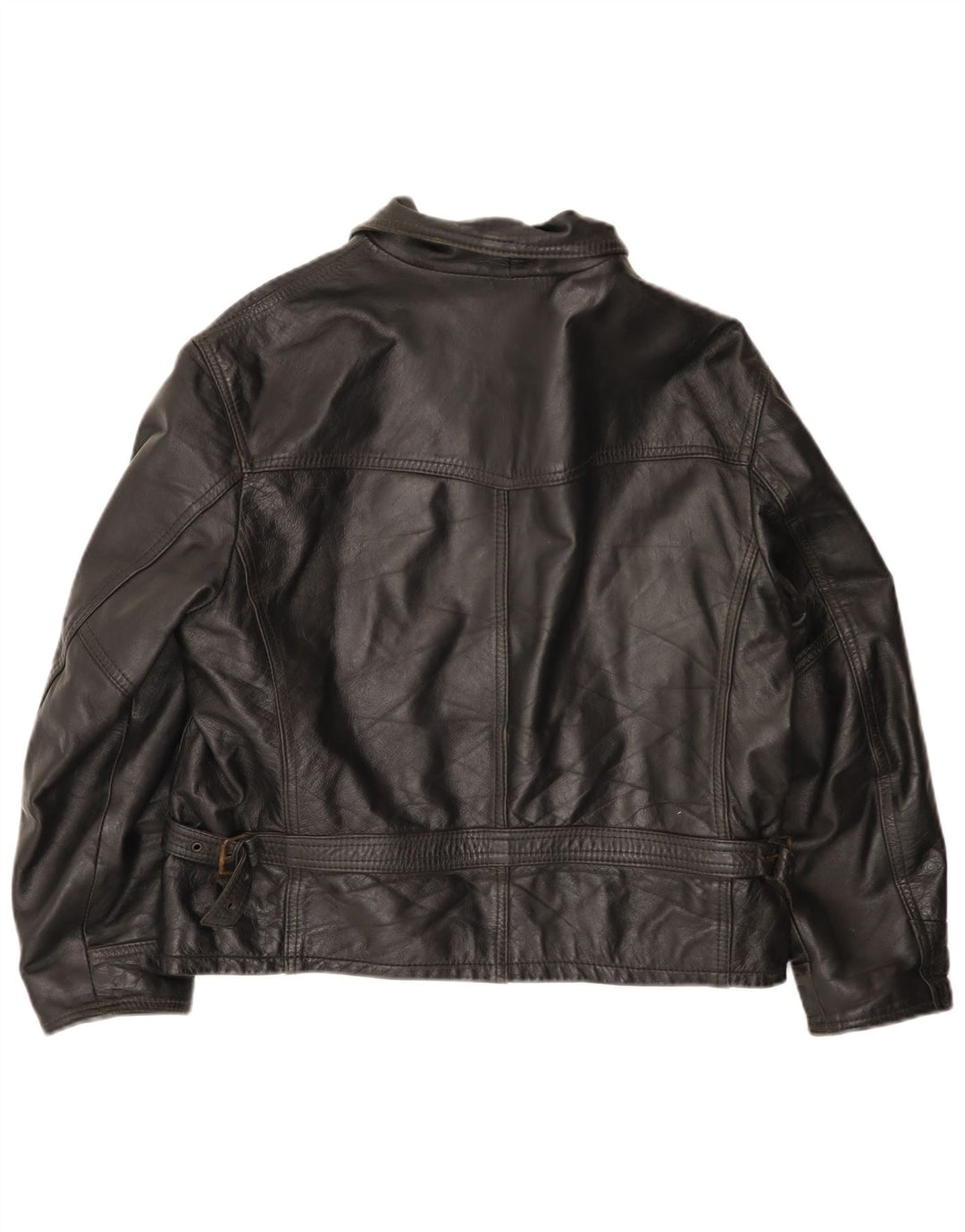 Jaqueta de couro masculina vintage UK 42 XL couro preto