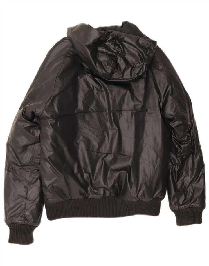Adidas Mens Jaqueta Acolchoada Com Capuz UK 36 Pequeno Poliéster Preto