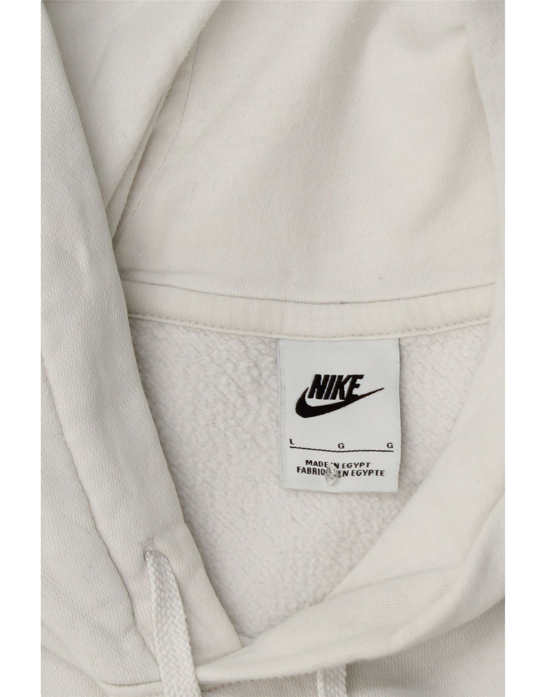 NIKE Mens Graphic Hoodie Jumper Grande Algodão Branco