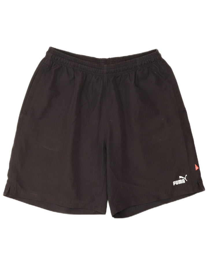 Shorts esportivos masculinos PUMA grandes pretos