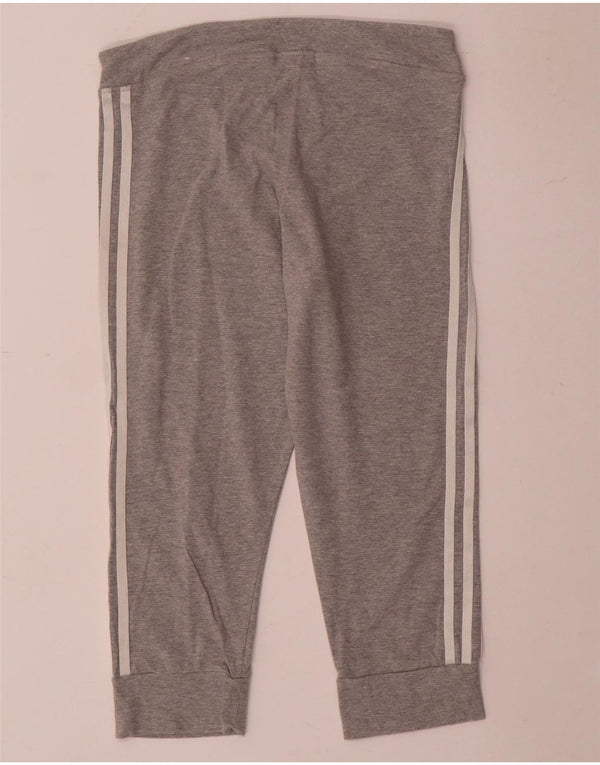 Adidas Womens Capri Calças de treino Joggers UK 8/10 Small Grey