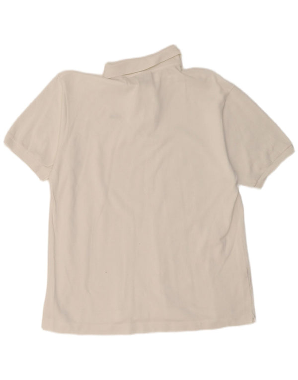 Camisa polo masculina LACOSTE tamanho 6 XL algodão branco