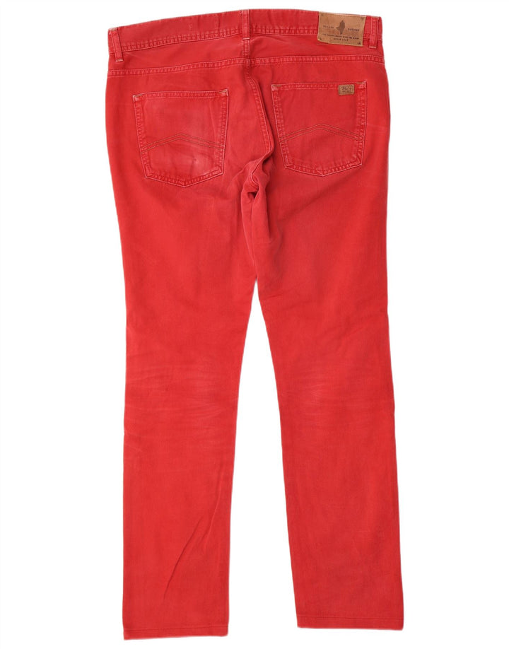 Marlboro Classics Masculino Regular Fit Jeans Reto W34 L31 Vermelho