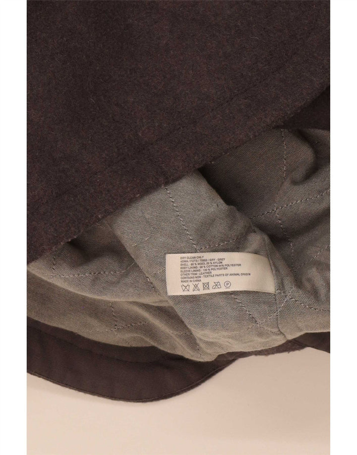 Jaqueta Parka de grandes dimensões com capuz feminino Fat Face Reino Unido 10 lã cinza pequena