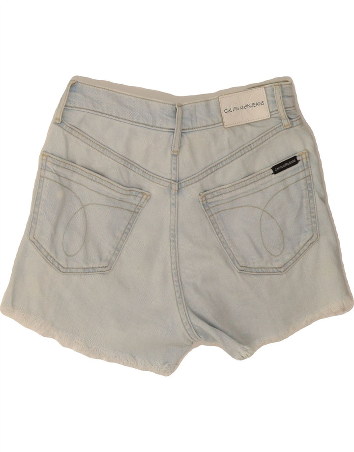 Shorts jeans feminino CALVIN KLEIN W26 pequeno azul