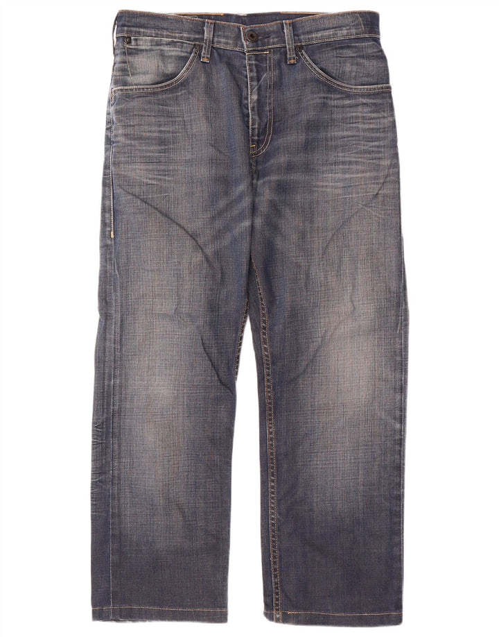Jeans retos masculinos Levi's W34 L29 algodão azul