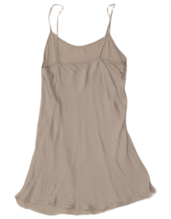 Vestido Slip Feminino Vintage UK 10 Pequeno Cinza