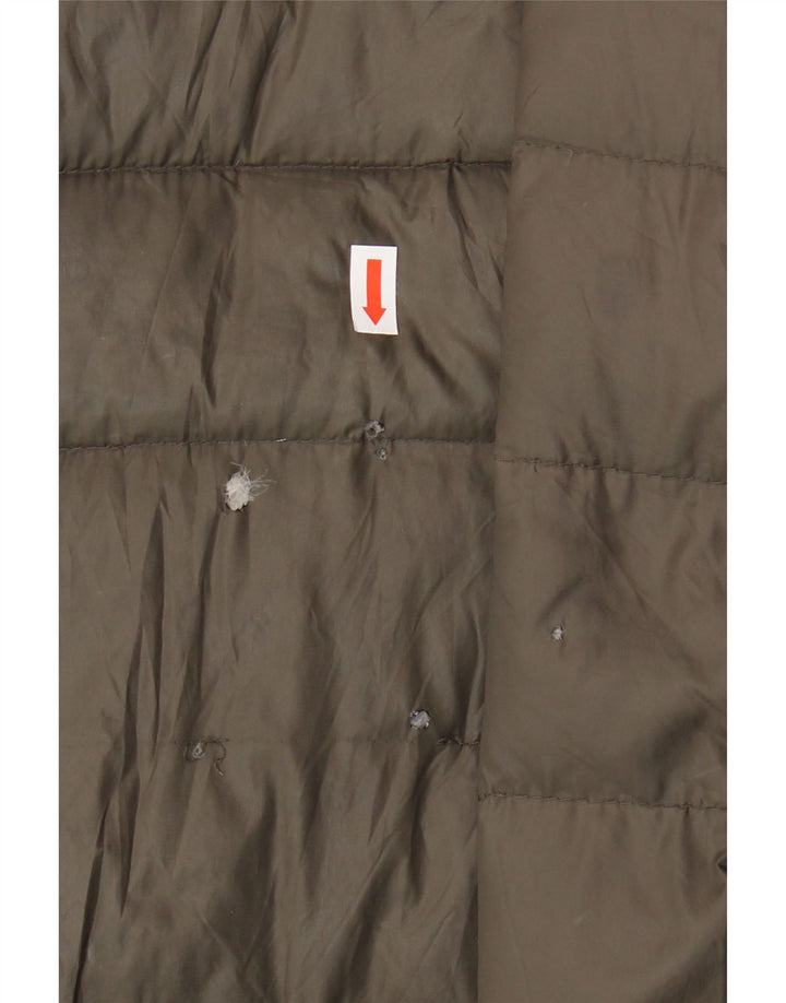 Jaqueta acolchoada feminina Zara UK 16 grande cáqui