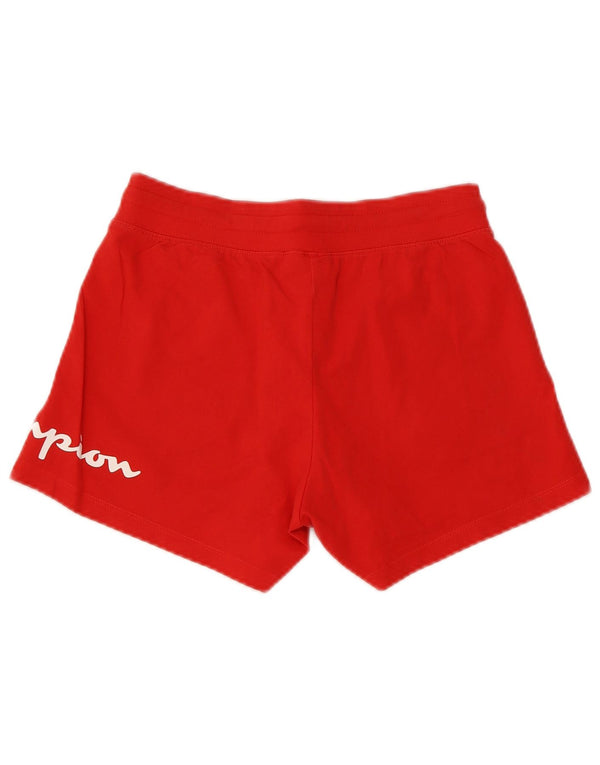 Shorts esportivos gráficos femininos Champion UK 6 XS algodão vermelho