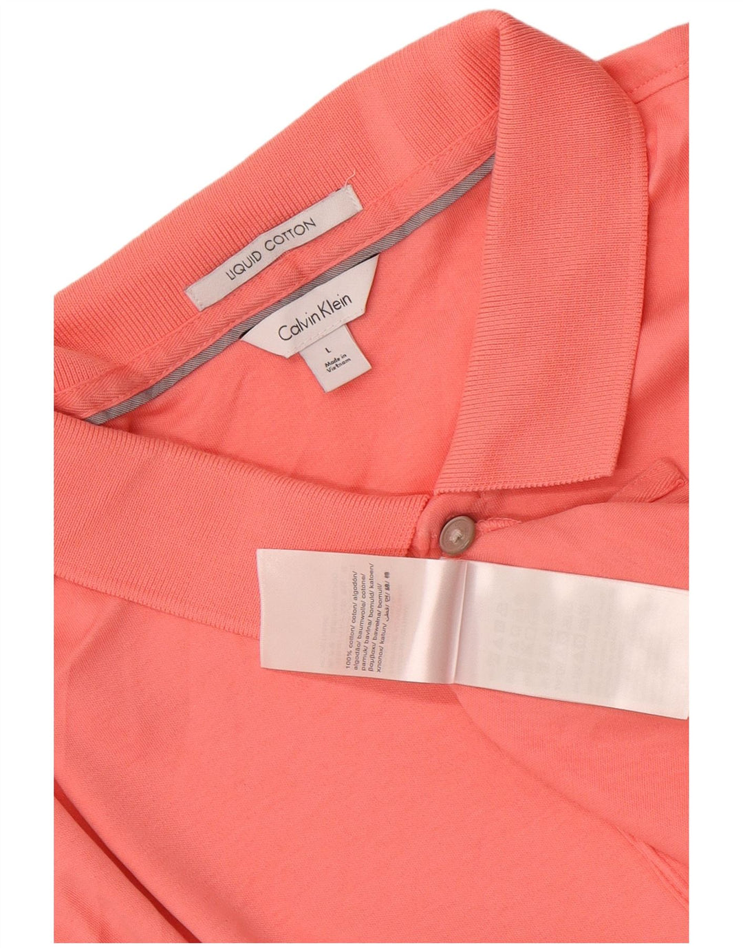 Camisa polo masculina Calvin Klein grande algodão rosa