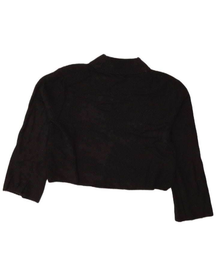 J. CREW Suéter feminino grande com gola tartaruga e gola redonda Reino Unido 10 pequeno preto